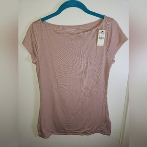 NWT Express Fitted Mauve Pink T-Shirt Medium